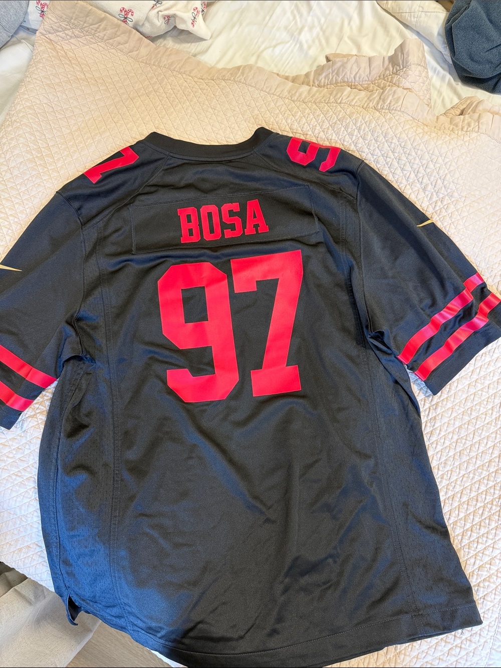 Nike Black & Red San Francisco 49ers #97 Football Jersey XL - Nick Bosa - Picture 2 of 2